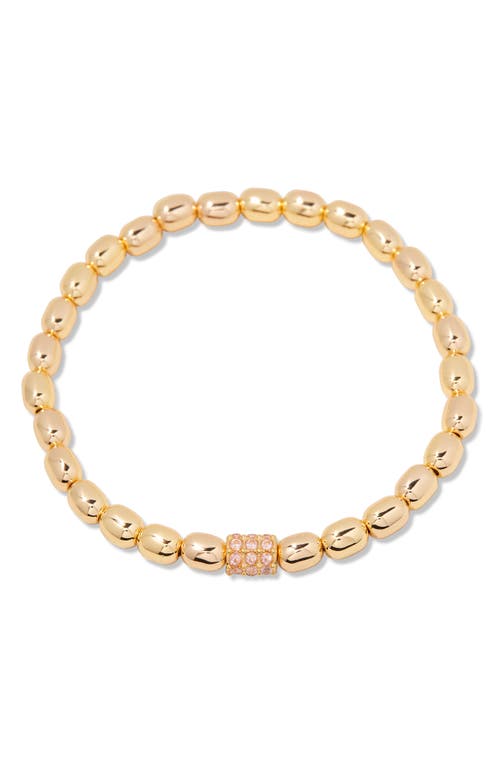Brook & York Brook And York Brei Birthstone Beaded Stretch Bracelet In Gold October