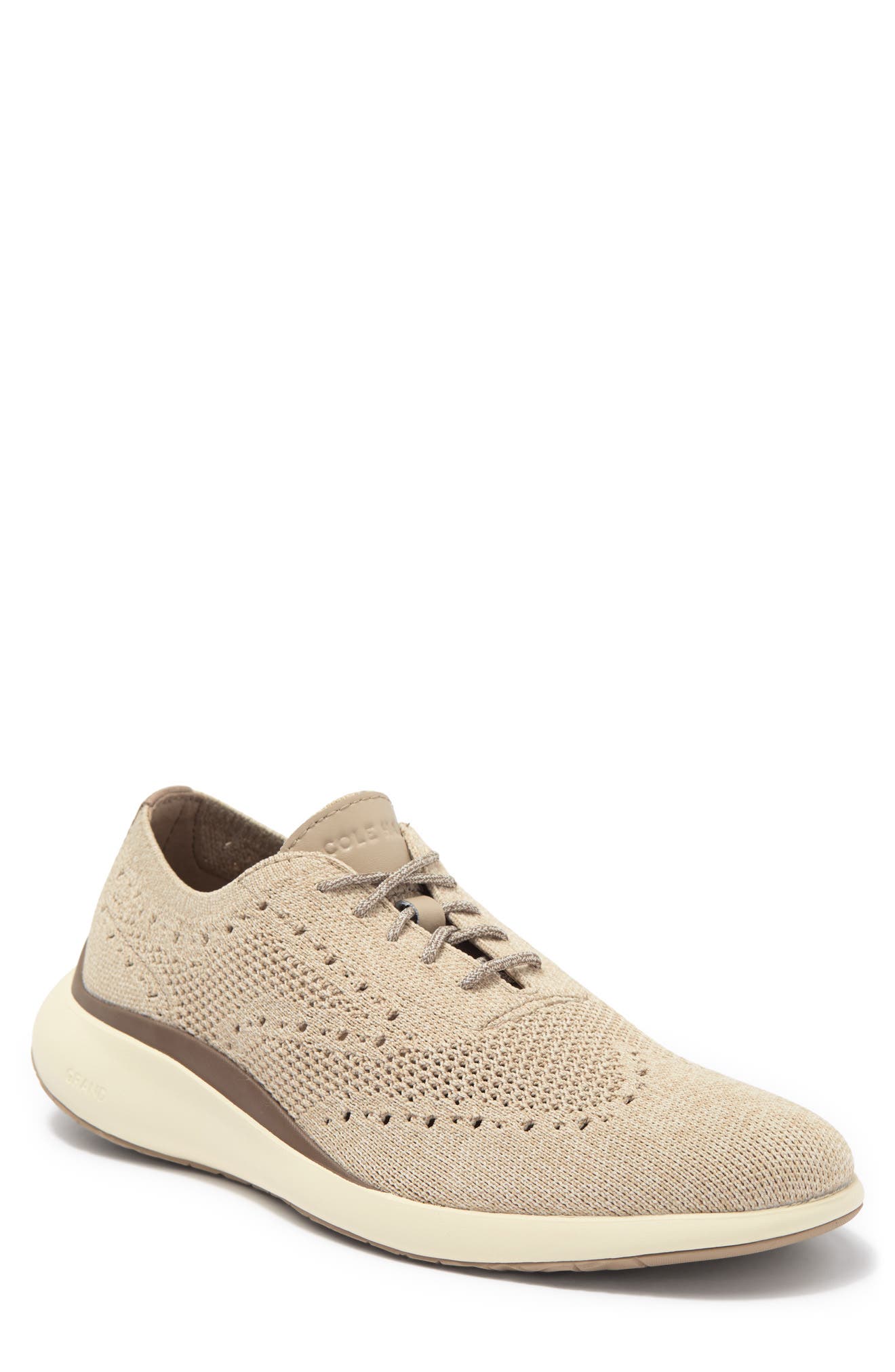 Grand Troy Knit Oxford Shoe, Main, color, CH MORTAR TWISTED KNIT/ IVORY