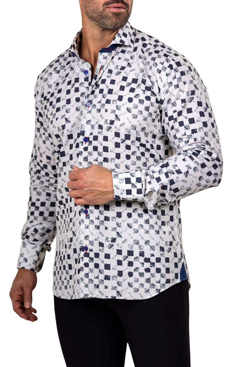 Maceoo Eins Marthy Contemporary Fit Cotton Button-Up Shirt, Alternate, color, 