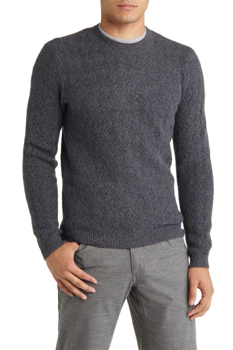 Rick Lambswool Blend Crewneck Sweater, Main, color, FJORD