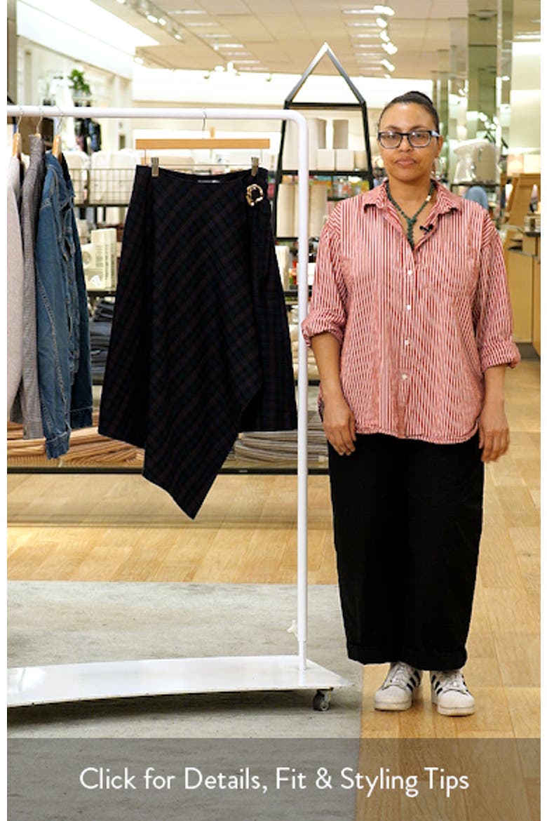 Plaid Scarf Midi Skirt video