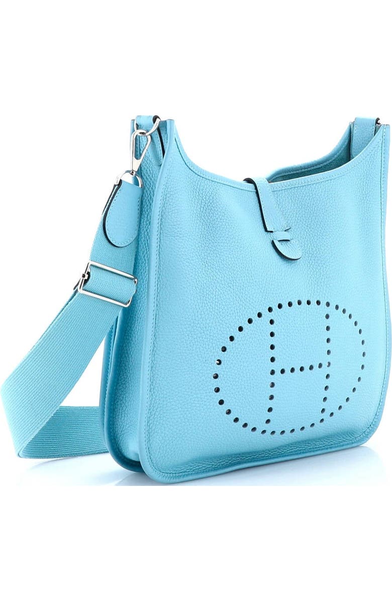 Pre-Owned Hermes Evelyne Bag Gen III Clemence PM, Alternate, color, Bleu Atoll