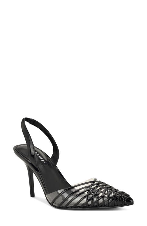 Pemma Slingback Pointed Cap Toe Pump (Women)