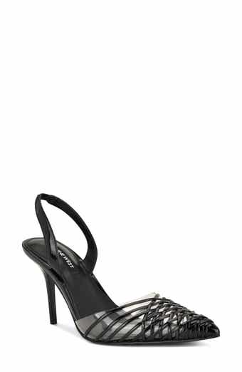 Pemma Slingback Pointed Cap Toe Pump