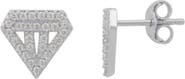 Spero London Sterling Silver Diamond Stud Earring