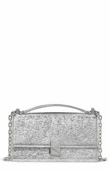 Deco Crinkle Metallic Leather Shoulder Bag