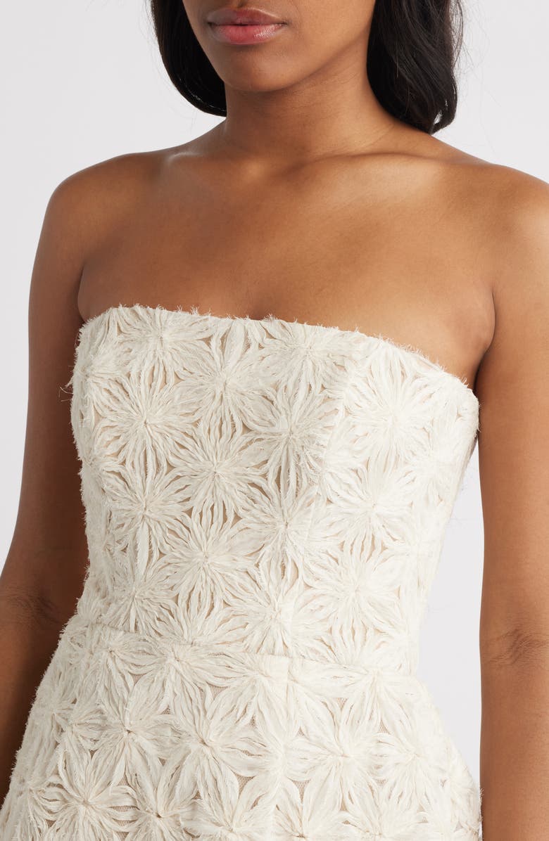 Saylor Karlina Strapless Cocktail Minidress, Alternate, color, Ecru