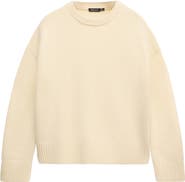 MANGO Rounded Neck Wool Blend Sweater
