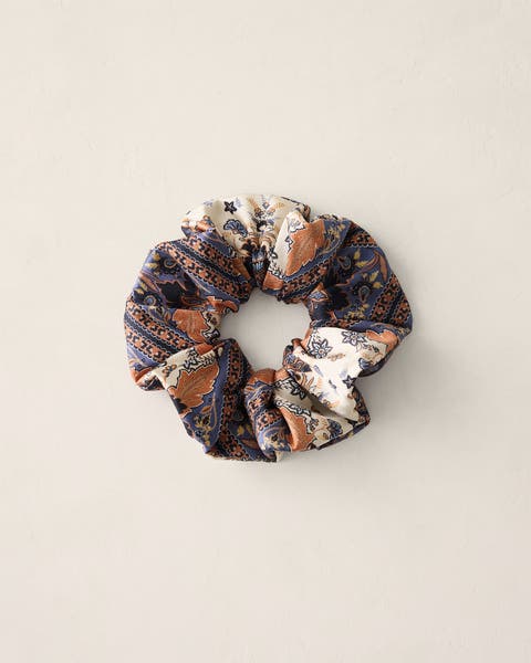 Washable Silk Printed Scrunchie