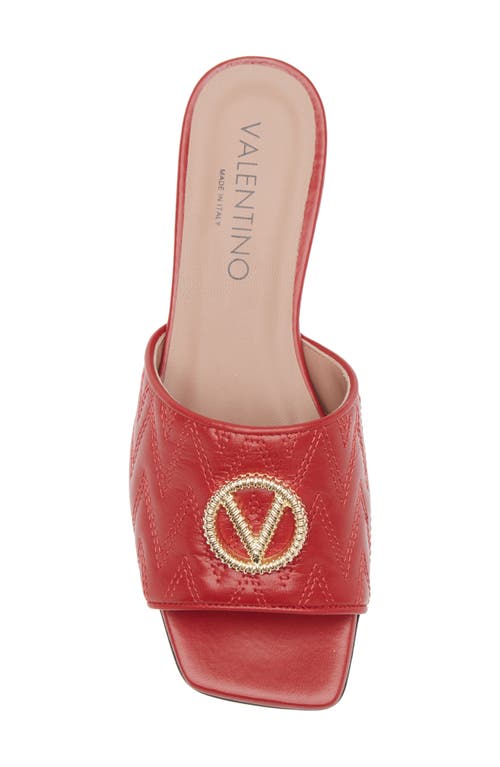 Valentino By Mario Valentino Afrodite Leather Sandal In Red