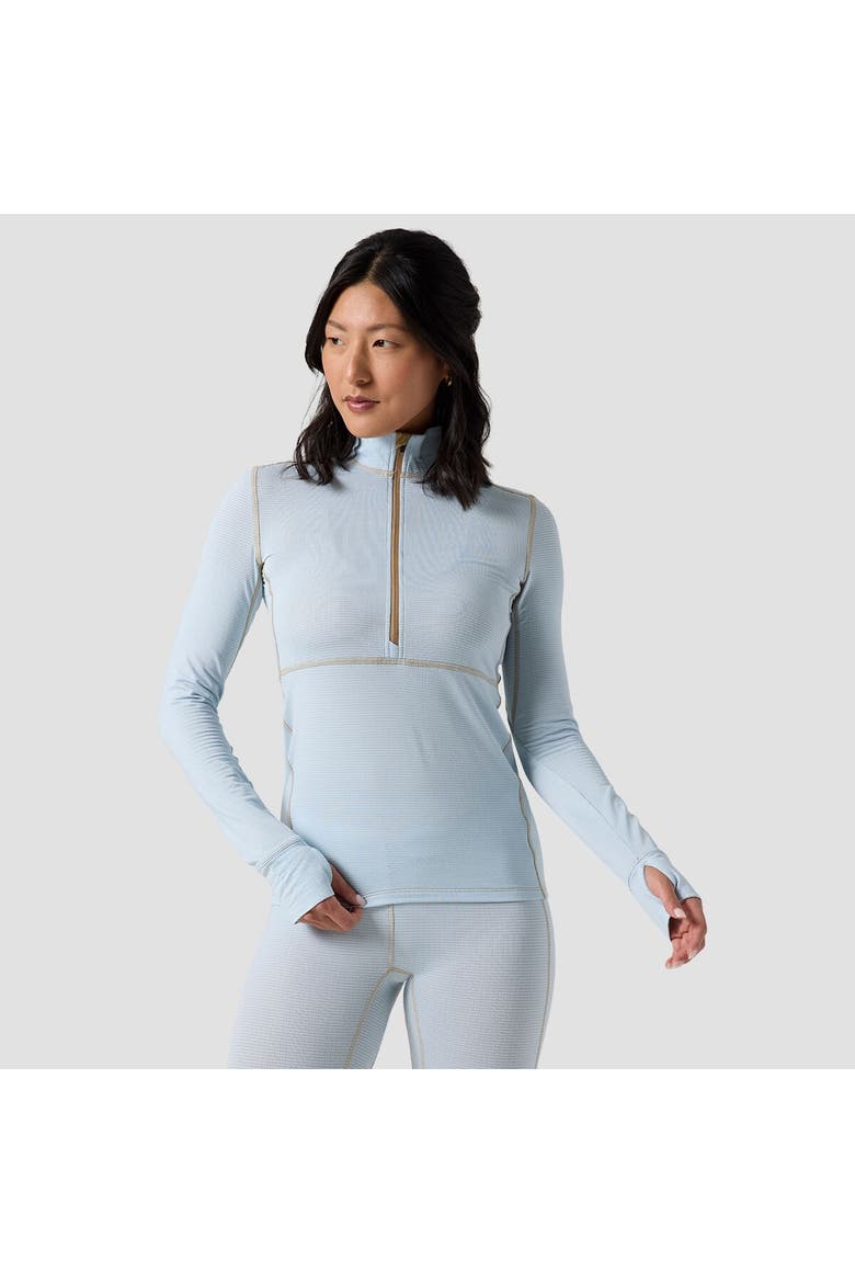 Pines Micrrid Ultra-Lt Baselayer 1/4-Zip Top - Women's, Main, color, Skyride