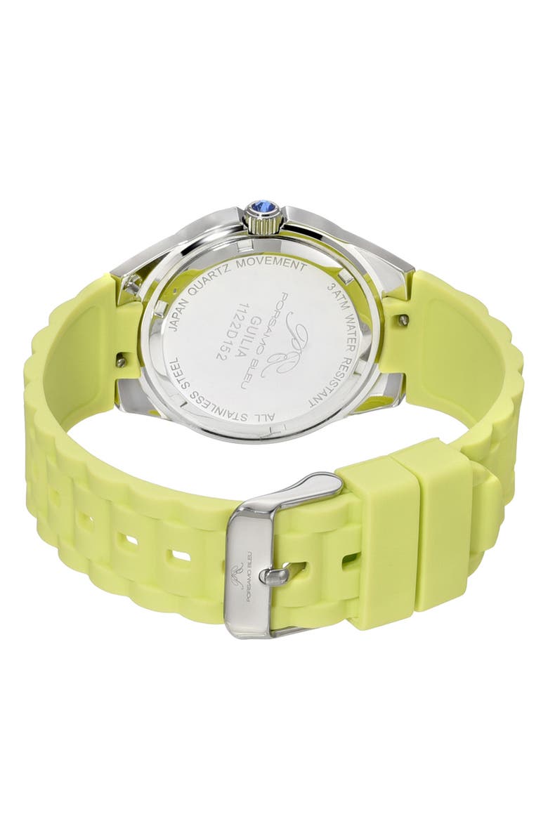 PORSAMO BLEU Guilia Interchangeable Bracelet Watch, 37mm, Alternate, color, Lime Green