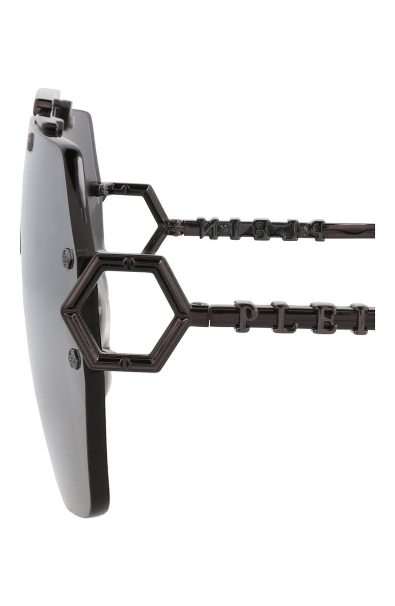 PHILIPP PLEIN 66mm Aviator Sunglasses, Alternate, color, Black Black Smoke