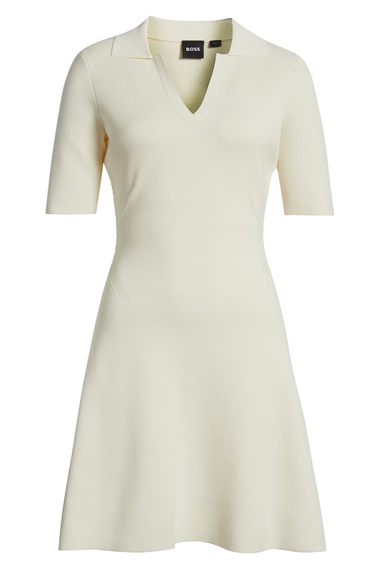 Felita Fit & Flare Sweater Dress, Alternate, color, OPEN WHT