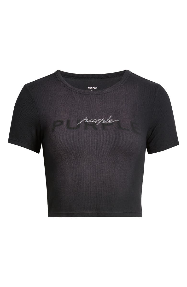 PURPLE BRAND Rhinestone Rib Baby Tee, Alternate, color, 