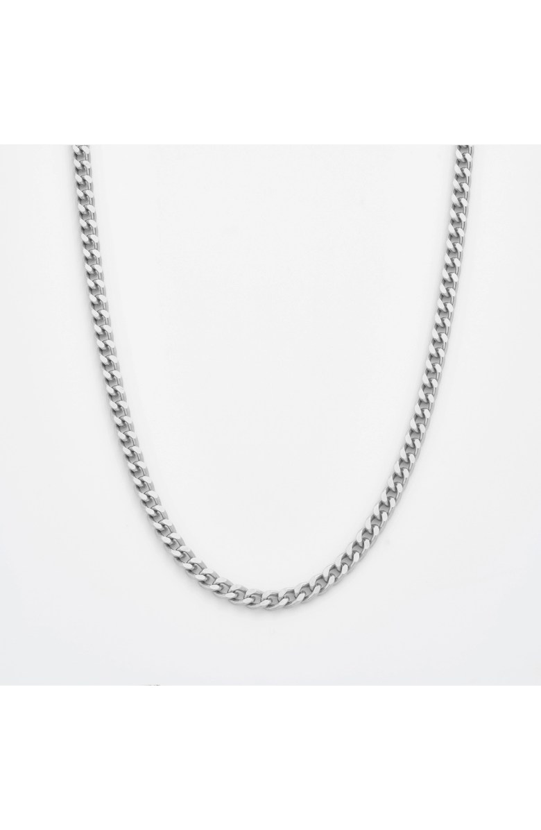 7879 Diamond Cut Curb Chain Necklace, Main, color, Platinum