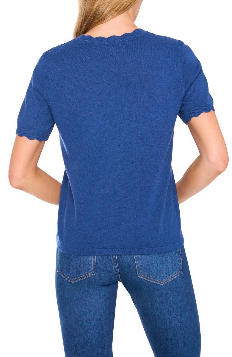 CeCe Scallop Neck Sweater, Alternate, color, Night Horizon
