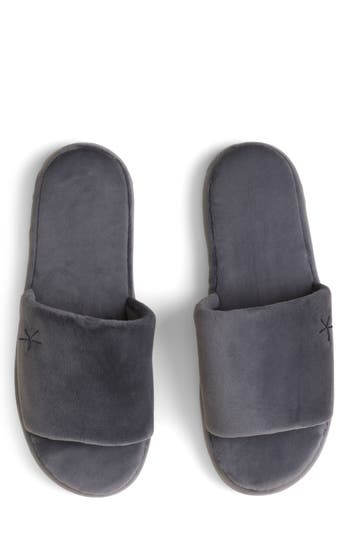 Barefoot Dreams Luxechic Slides In Gray