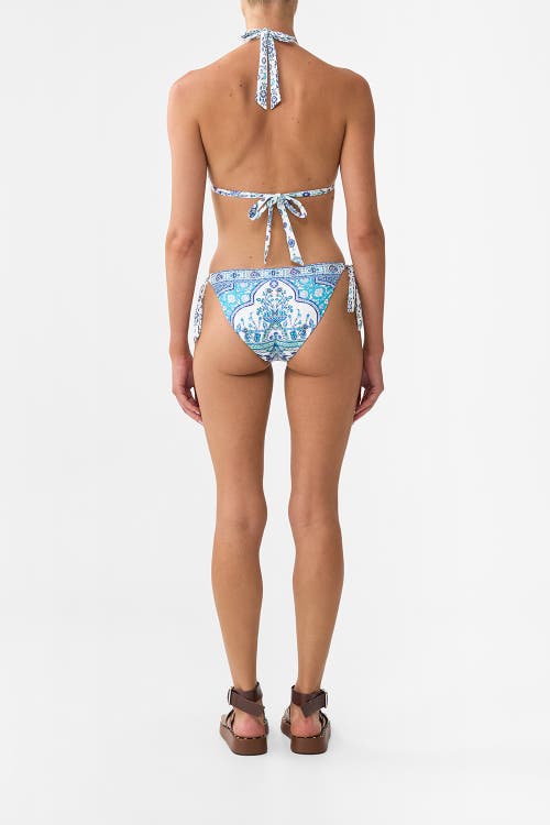 Camilla Tri Bikini Set With Tie Sides And Ring Trims Isnik Lullaby In Multi