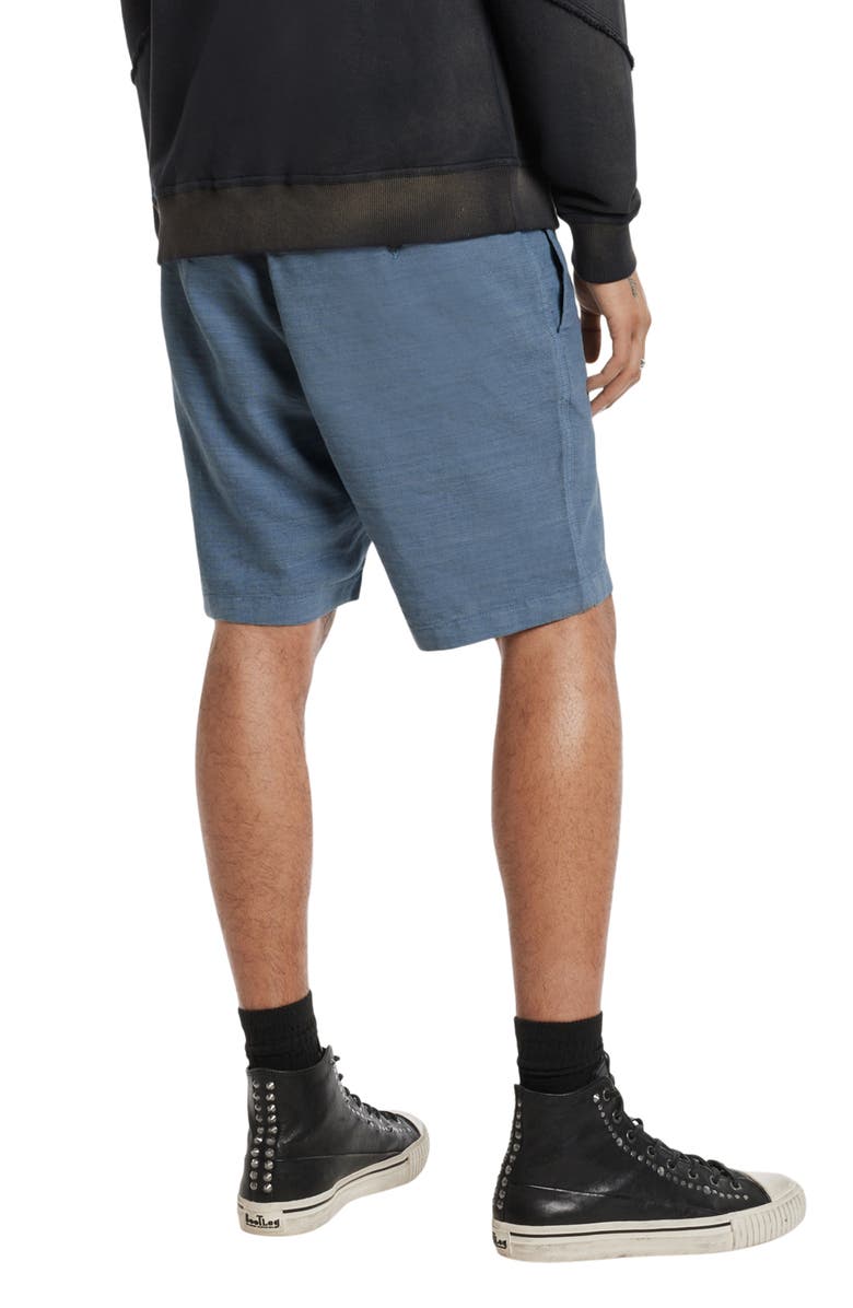 John Varvatos Benson Linen Blend Drawstring Shorts, Alternate, color, Dutch Blue