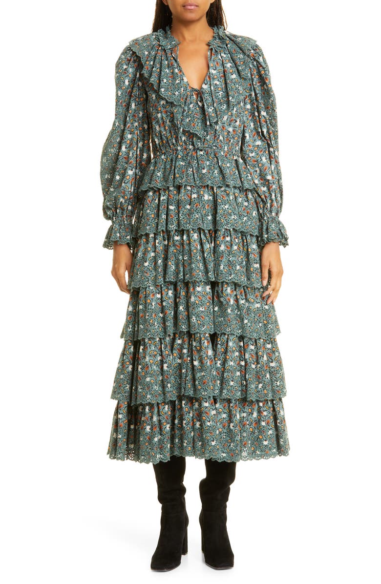 Ulla Johnson Odile Ruffle Maxi Dress, Main, color,