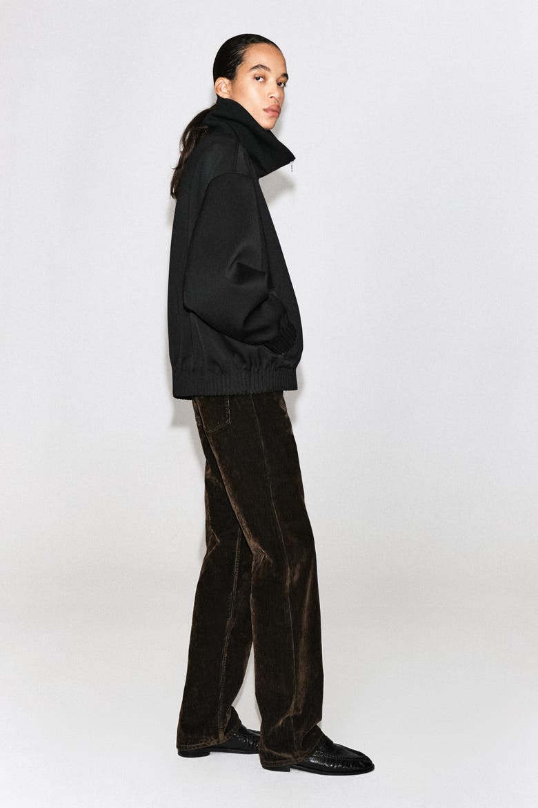 Mock-Neck Jacket, Alternate, color, BLACK