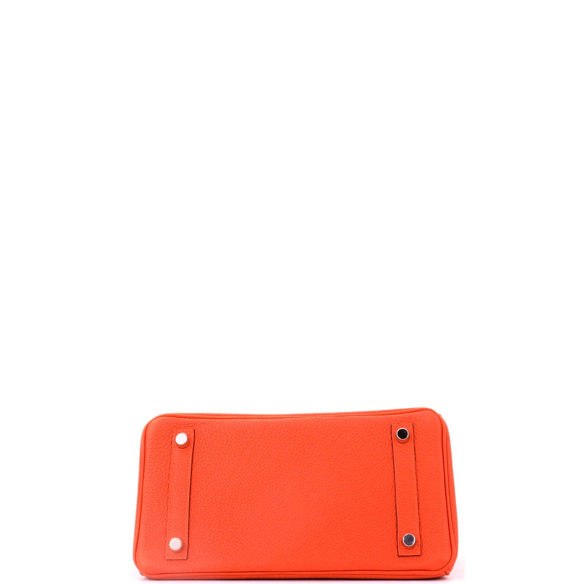 Pre-Owned Hermes Birkin Handbag Orange Togo with Palladium Hardware 25, Alternate, color, Feu