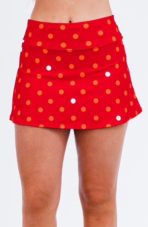 Calypsa Short Swim Skort With Shorts In White