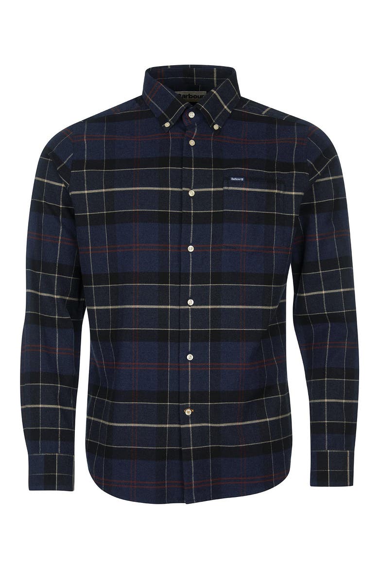Lutsleigh Plaid Button-Up Shirt, Alternate, color, NAVY MARL