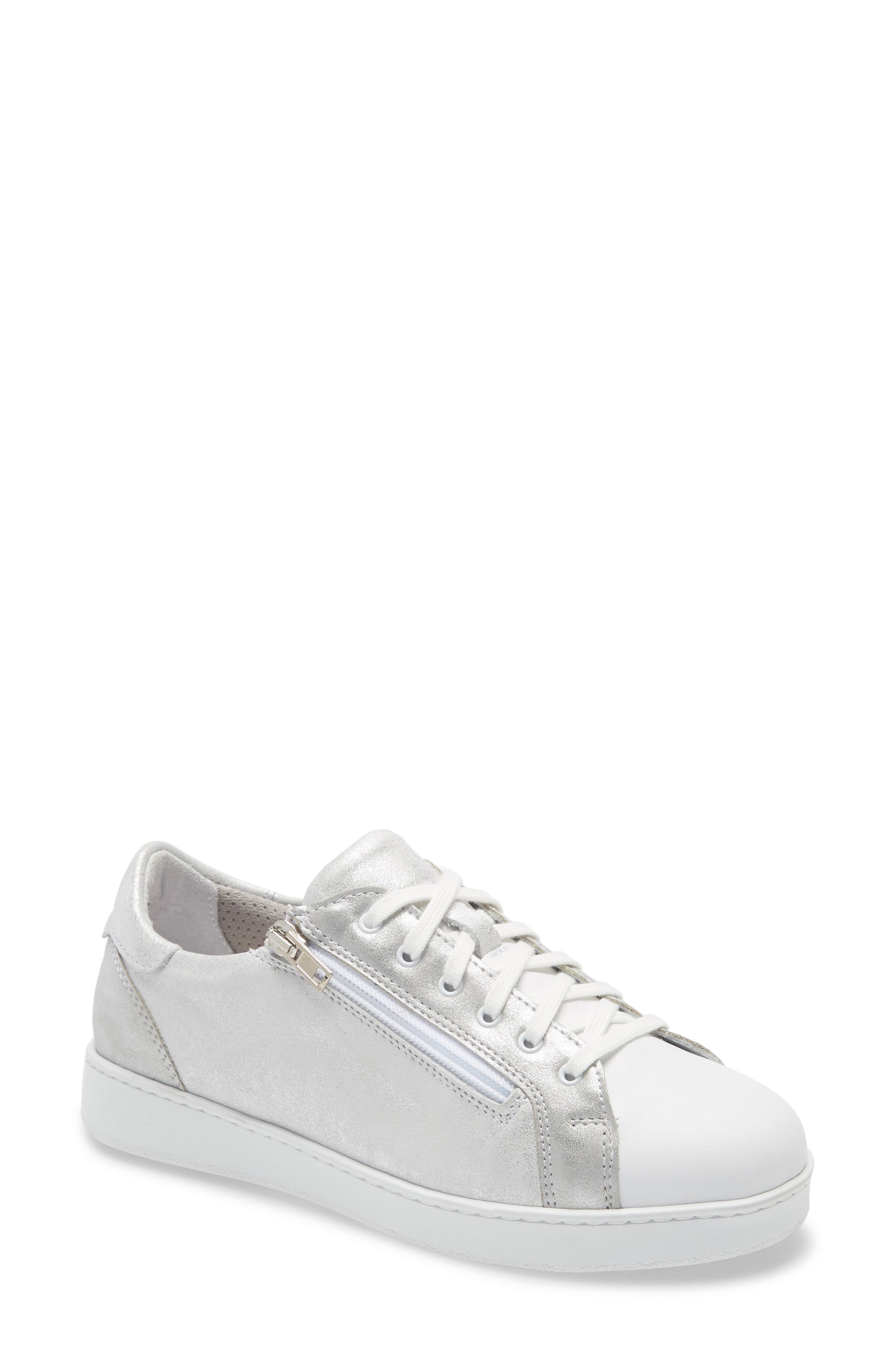Elisa Sneaker, Main, color, SILVER/ WHITE LEATHER