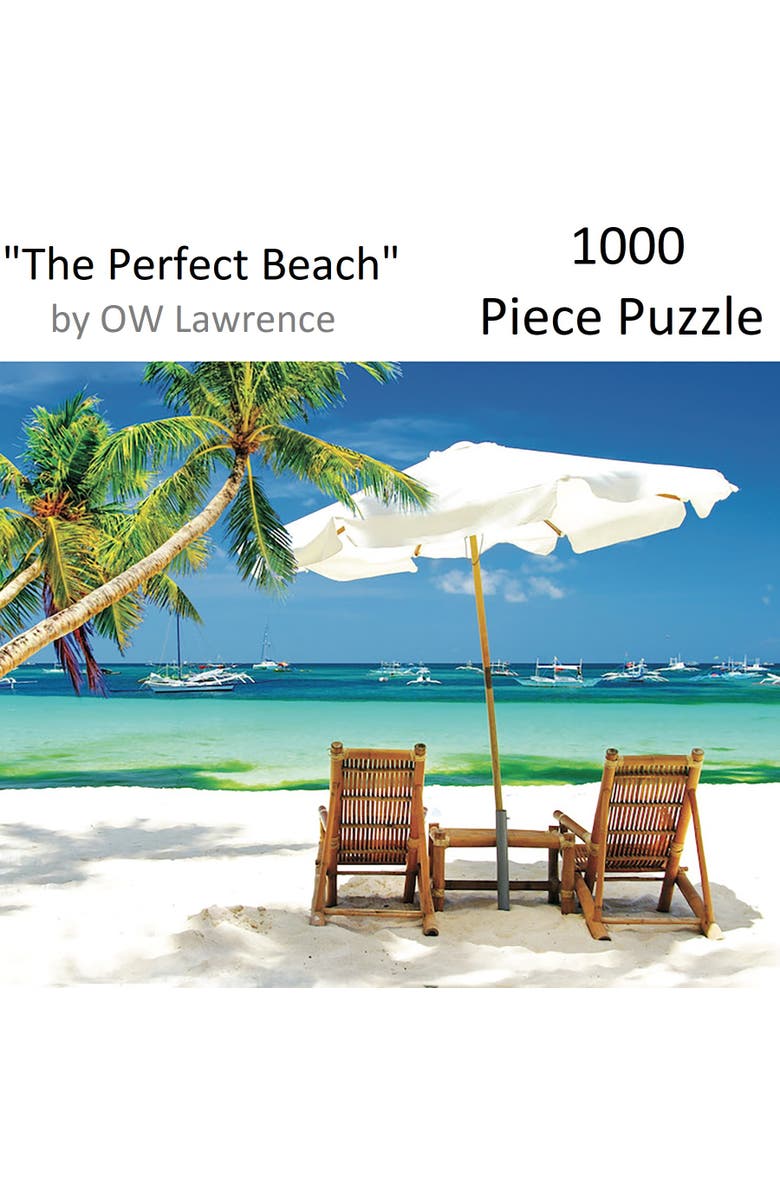 Hart Puzzles The Perfect Beach by O W Lawrence, 24 x 30 Inches, 1000 Piece Puzzle, Alternate, color, Multicolored