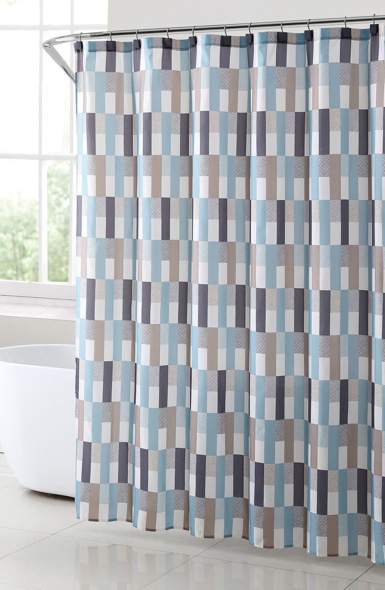 VCNY HOME Martel Shower Curtain & Hooks Set, Alternate, color, 