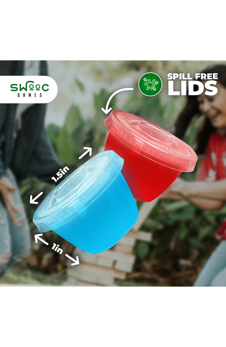 Swooc Games 105 Extra/Replacement Gelatin Shot Cups & Lids, Alternate, color, Clear
