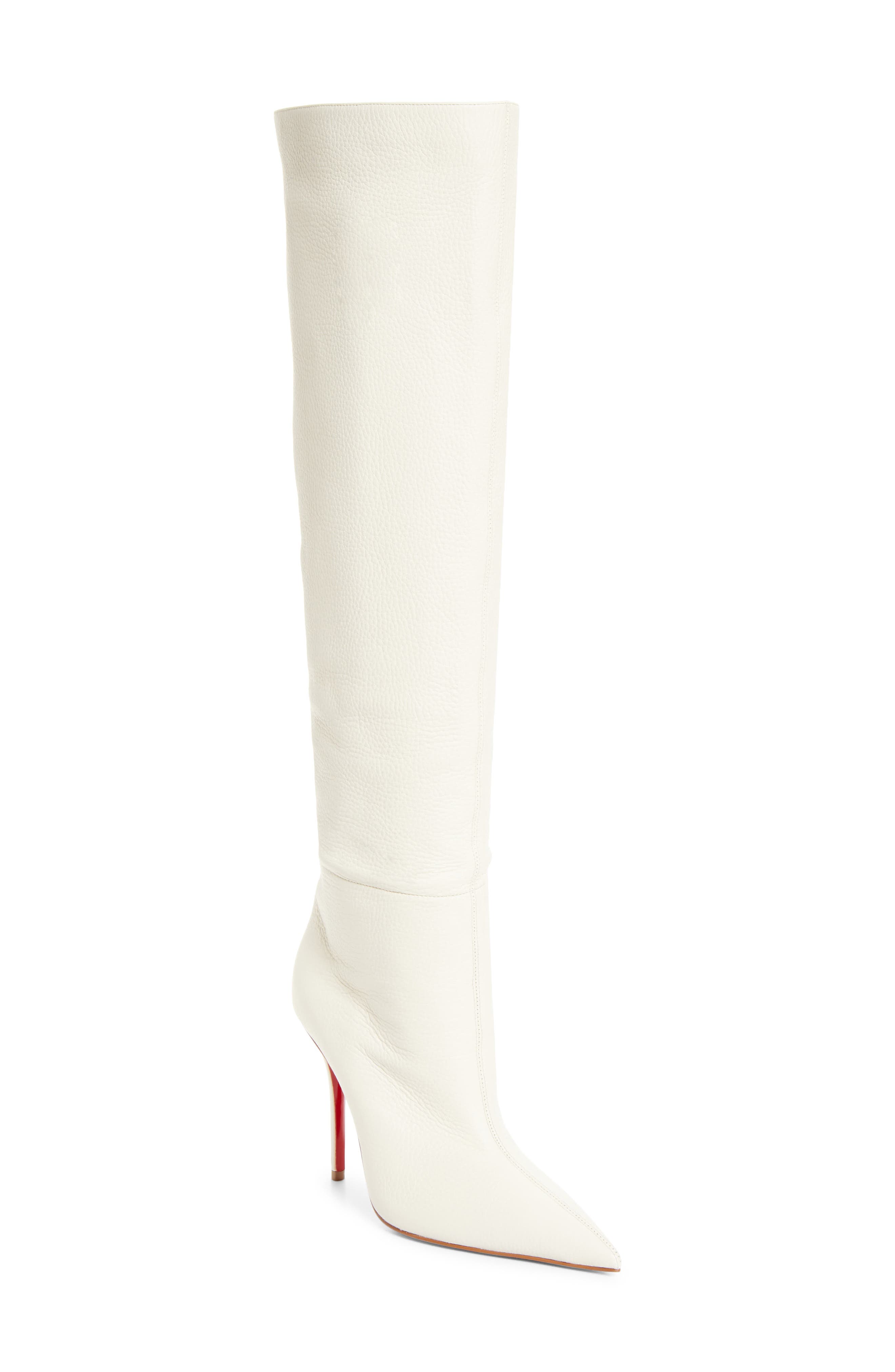 Zependris Leather Knee High Boot, Main, color, W699 SUZURAN