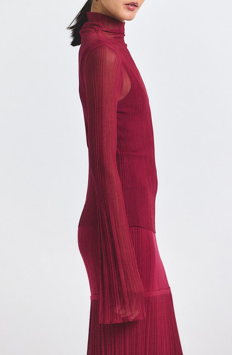 Derek Lam 10 Crosby Isoled Long Sleeve Top, Alternate, color, Carmine