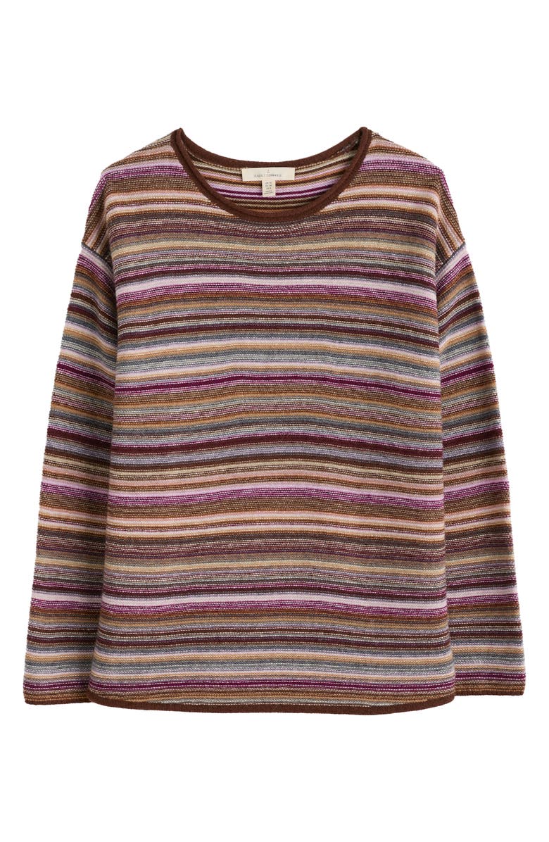 Seasalt Cornwall Fruity Stripe Wool Blend Sweater, Main, color, Ripple Marks Cocoa Multi
