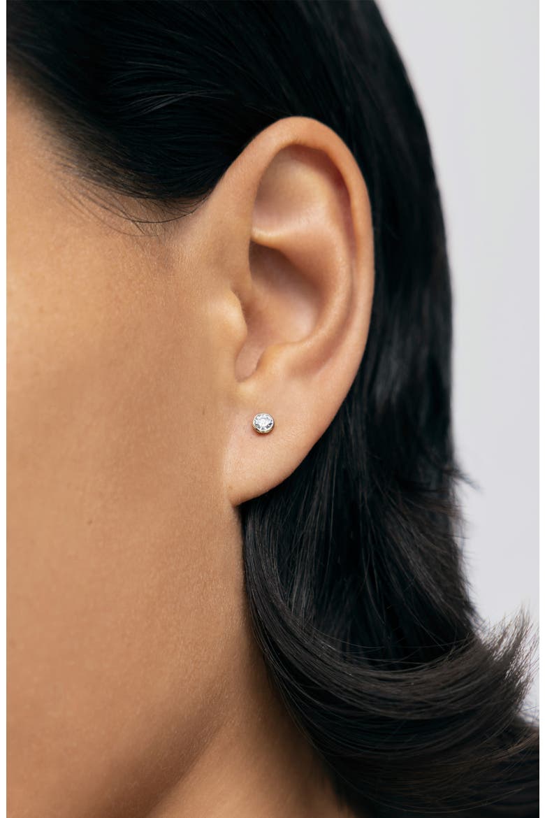 Solitaire Diamond Stud Earrings, Alternate, color, 14K GOLD / DIAMOND