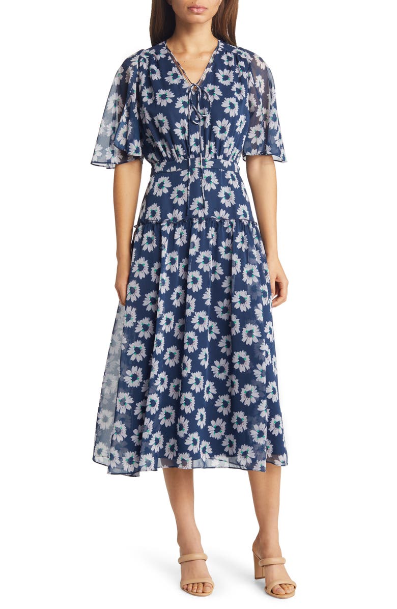 Ted Baker London Marllee Tiered Midi Dress, Main, color, 