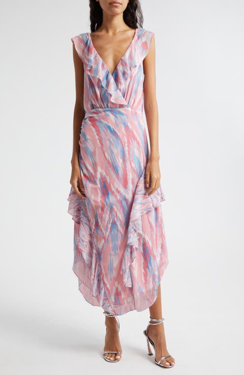Anika Ruffle Chiffon Maxi Dress
