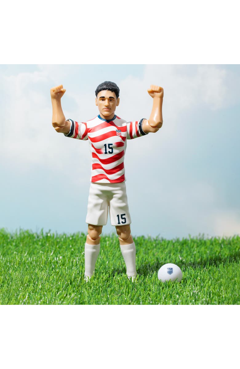 Banbo Toys Sockers 2026 USMNT Johnny Cardoso 8" Collectible Soccer Action Figure, Alternate, color, Red