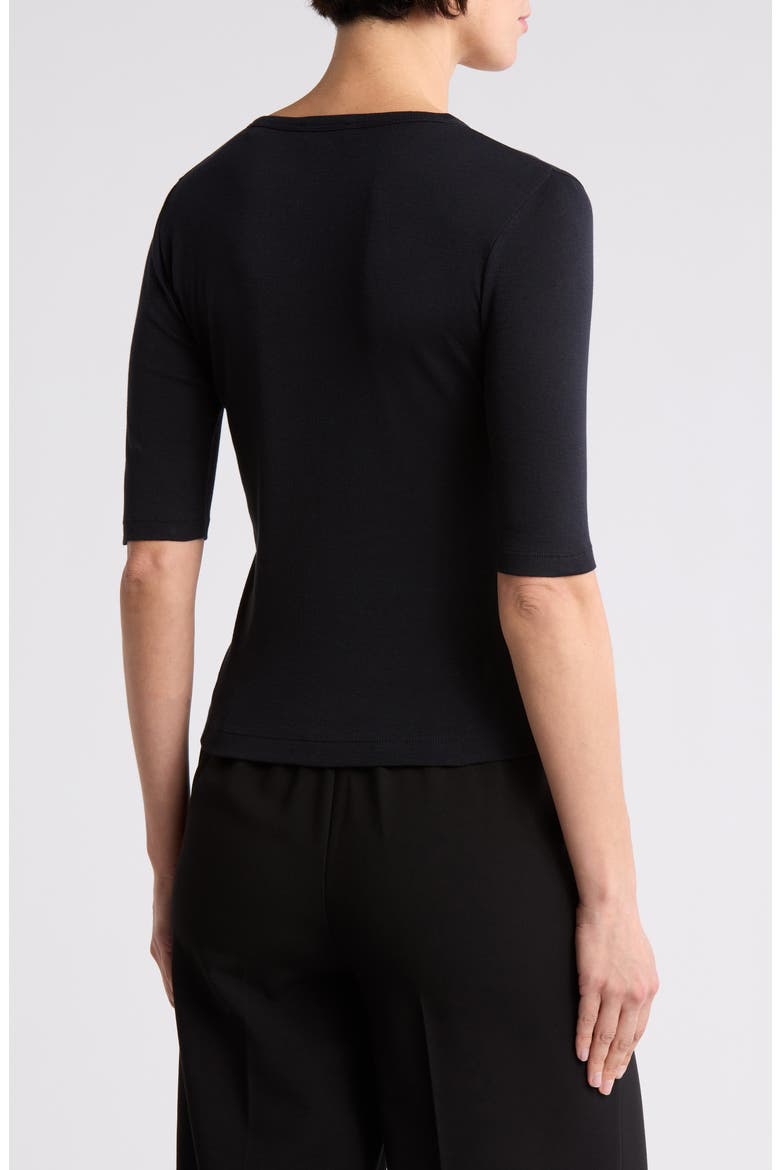 Elbow Sleeve Henley, Alternate, color, COASTAL