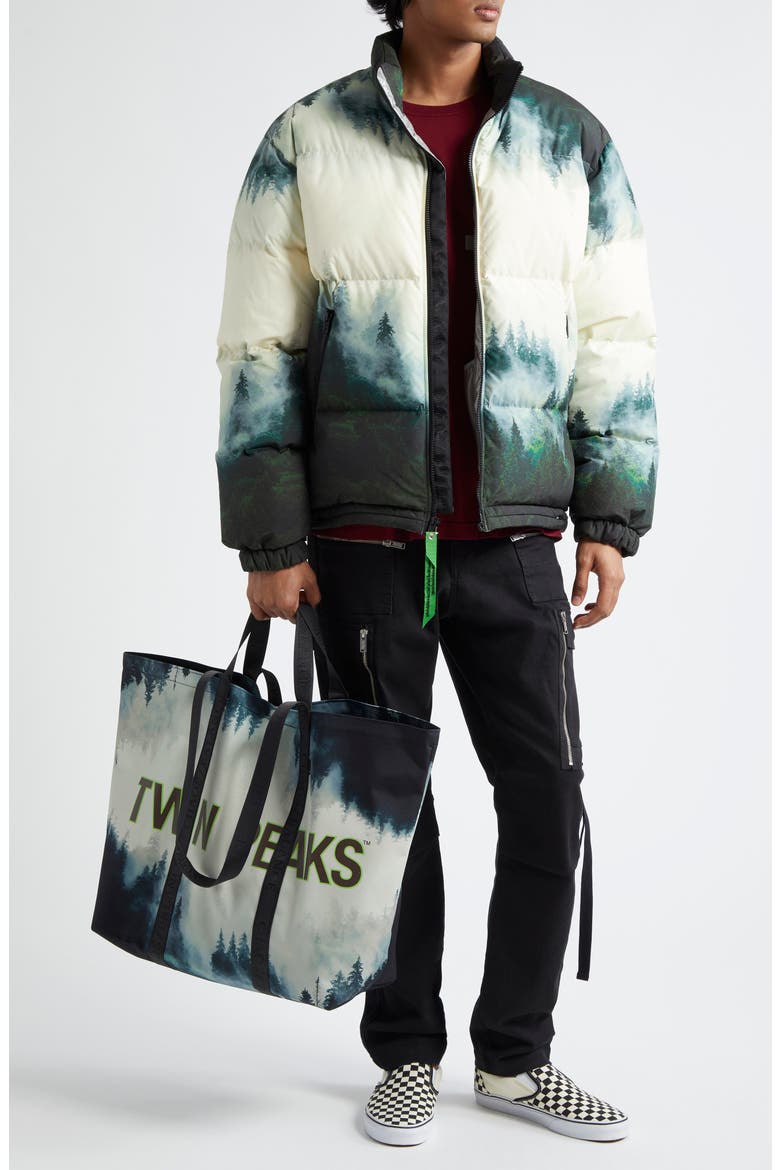 'Twin Peaks' Down Puffer Jacket, Alternate, color, IVORY BASE