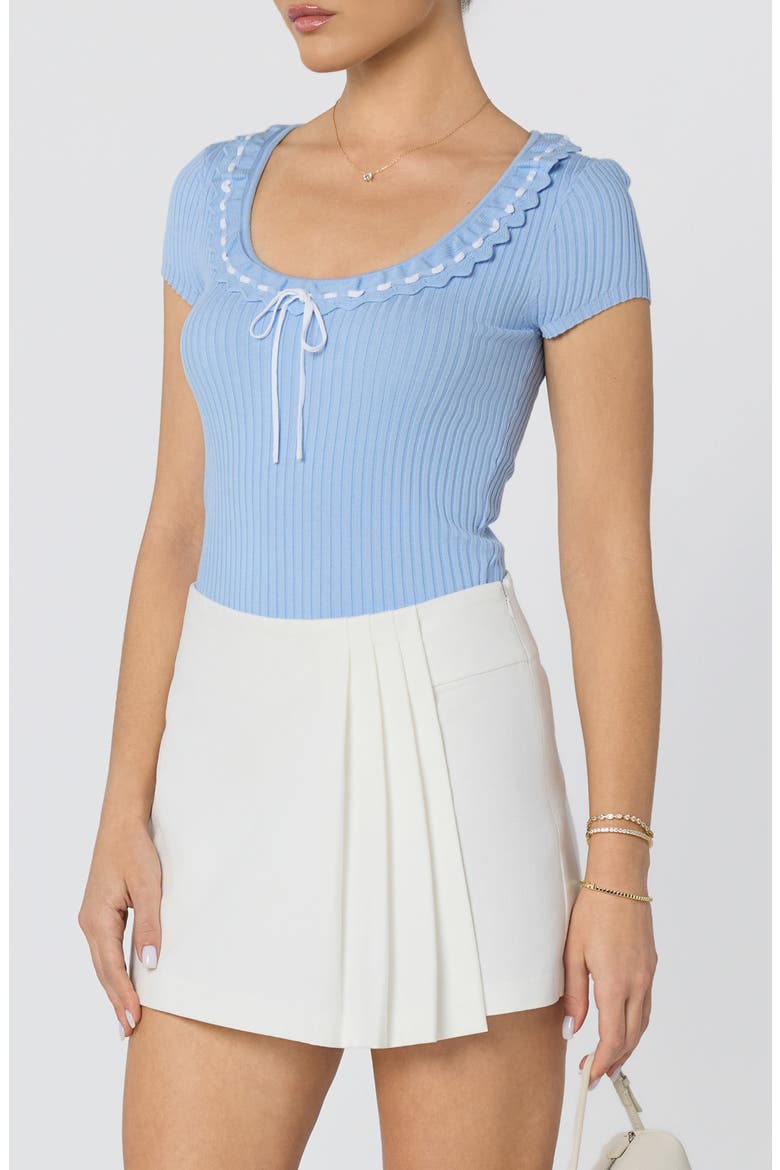 Lina Scoop Neck Knit Top, Alternate, color, BLUE