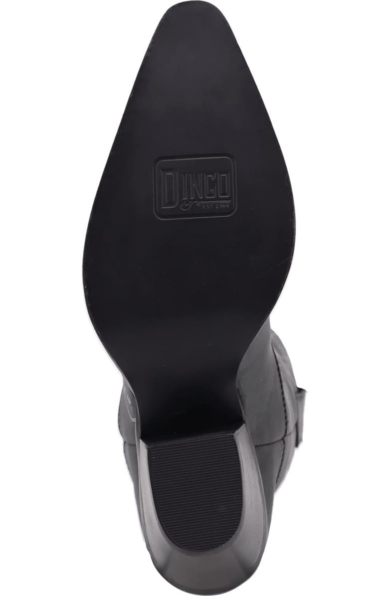 Dingo Swing Floral Embroidery Western Boot, Alternate, color, Black