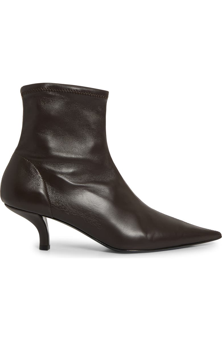 TOTEME Pointed Toe Sock Bootie, Alternate, color, Bark