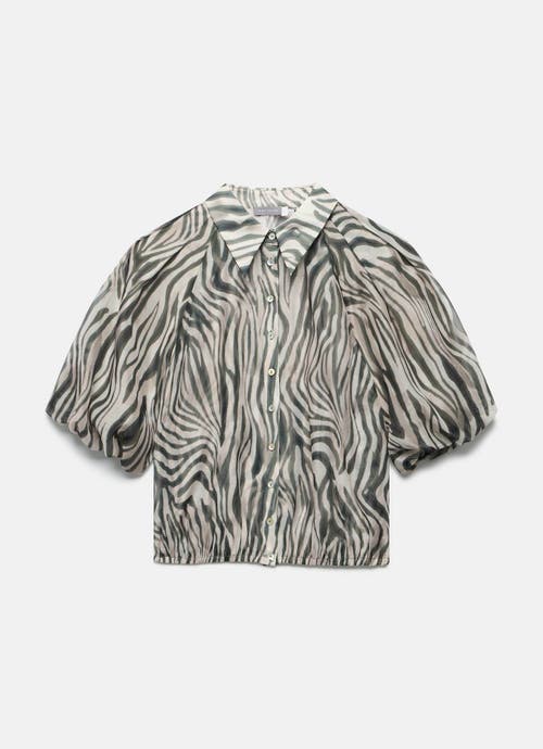 Mint Velvet Zebra Print Shirt In Brown