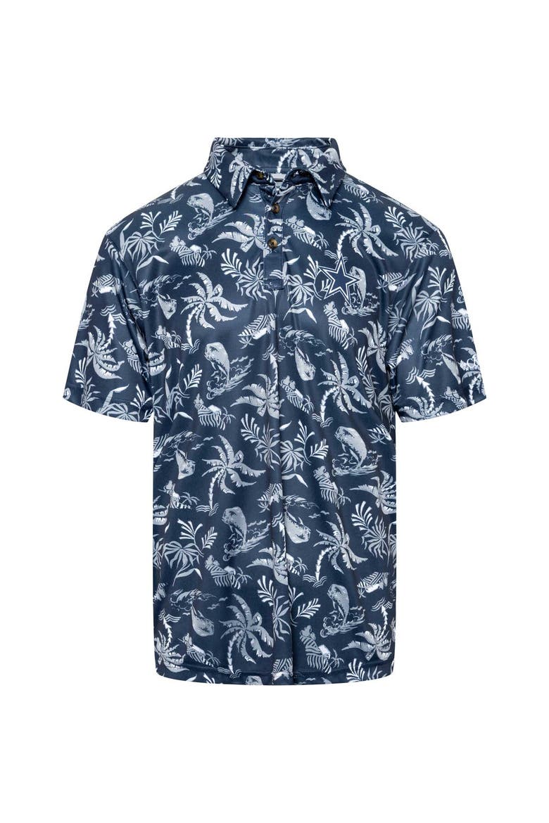 Men's Columbia Navy Dallas Cowboys Super Terminal Tackle Omni-Shade Polo, Alternate, color, Navy