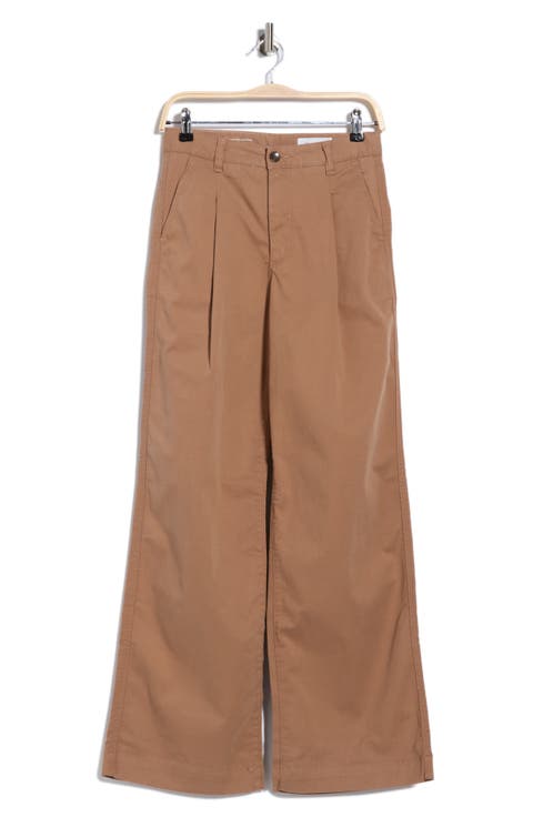 Jules Pleated Wide Leg Chino Pants