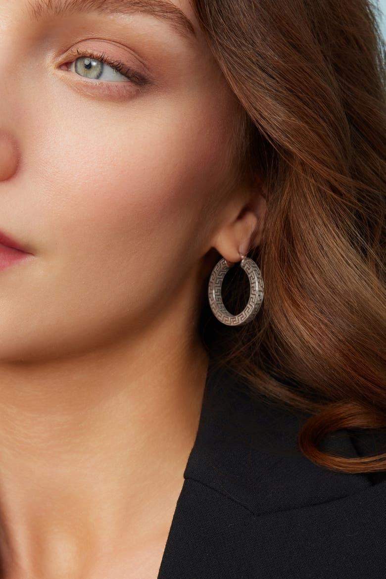 Sterling Silver Olympia Hoops, Alternate, color, Silver