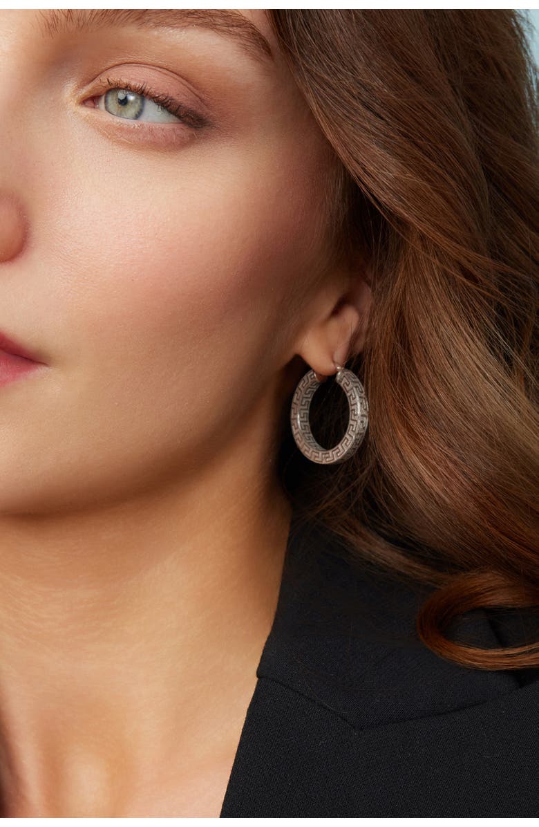 Oradina Sterling Silver Olympia Hoops, Alternate, color, Silver